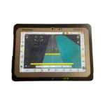 Panasonic Toughbook CF-20 tablet showing the AgOpenGPS guidance screen