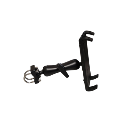 Complete industrial tablet holder with arm and U-bolt tube clamp